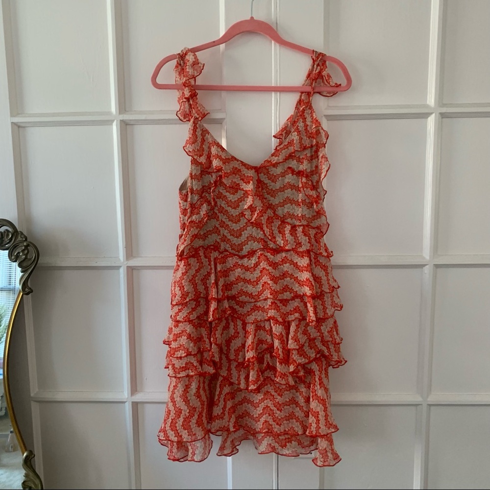 The Kooples silk jasmine print ruffle dress